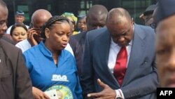 Mme Eve BAzaiba azali koyebisa Jean Pierre Bemba makambo na Kinshasa, RDC, 1er août 2018.