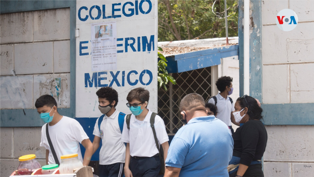 El gobierno de Nicaragua no suspendió las clases presenciales durante la pandemia de coronavirus. Foto de Houston Castillo, VOA.