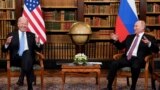 Switzerland, Geneva, U.S. President Joe Biden and Russia's President Vladimir Putin shake hands as they arrive for the U.S.-Russia summit 