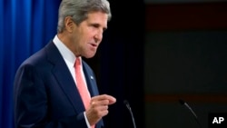 Sakataren Harkokin Wajen Amurka John Kerry yana jawabi kan Siriya rana 26 watan Augusta 2013