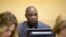 Germain Katanga, a Congolese National, sits during his trial at the International Criminal Court (ICC) in the Hague, May 23, 2014.