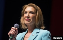 Former Hewlett-Packard Co Chief Executive and Republican U.S. presidential candidate Carly Fiorina speaks during the Freedom Summit in Greenville, South Carolina, May 9, 2015.