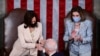 Harris, Pelosi Make History Seated Behind Biden at Speech 