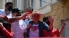 Candidata presidencial del partido opositor Libertad y Refundación (LIBRE) Xiomara Castro de Zelaya, durante una protesta contra las Zonas de Empleo y Desarrollo Económico (ZEDES). Tegucigalpa el 15 de septiembre de 2021.