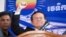 Kem Sokha, vice president of Cambodia National Rescue Party addresses his supporters and reporters at the party's headquarter on Friday September, 9 2016, in Phnom Penh, Cambodia. (Leng Len/VOA Khmer)