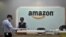 美国电商巨头亚马逊在印度一个办公室的接待处（资料图）