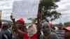 File- South Africans wave anti-immigration placards during a protest in Pretoria, South Africa, Friday, Feb. 24, 2017.