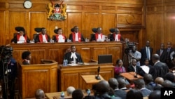 FILE - Kenyan Supreme Court judges.