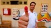 A man shows his ink-stained finger at a polling station, during the referendum on draft constitutional amendments, in Cairo, Apr. 20, 2019. 