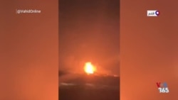 تصاویر منتسب به هدف قرار گرفتن مخزن سوخت فرودگاه قشم. ساعت ۷ شب یکشنبه ۱۷ اسفند - منبع وحیدآنلاین