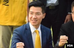 新民主同盟「雙料」議員范國威。(美國之音湯惠芸)