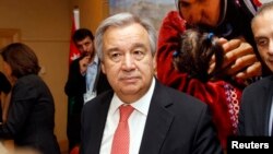 Kepala badan urusan pengungsi PBB (UNHCR) Antonio Guterres mengimbau dana $8,4 miliar untuk pengungsi Suriah (foto: dok).