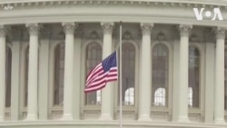 پرچم نیمه افراشته در ساختمان کنگره آمریکا برای احترام