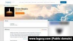 Čitulja za Krista Binjakua