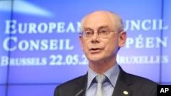European Council President Herman Van Rompuy in Brussels on May 22, 2013