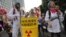 Акция протеста в Токио, Япония
