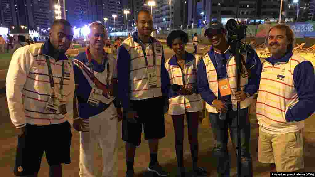 La délégation du Cap-Vert dans le village olympique, à Rio de Janeiro, Brésil