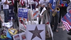 Protesta pro Trump en Hollywood