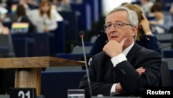 Predsednik EK Žan-Klod Junker na debati u Evropskom parlamentu o njegovom izboru za predsednika. 