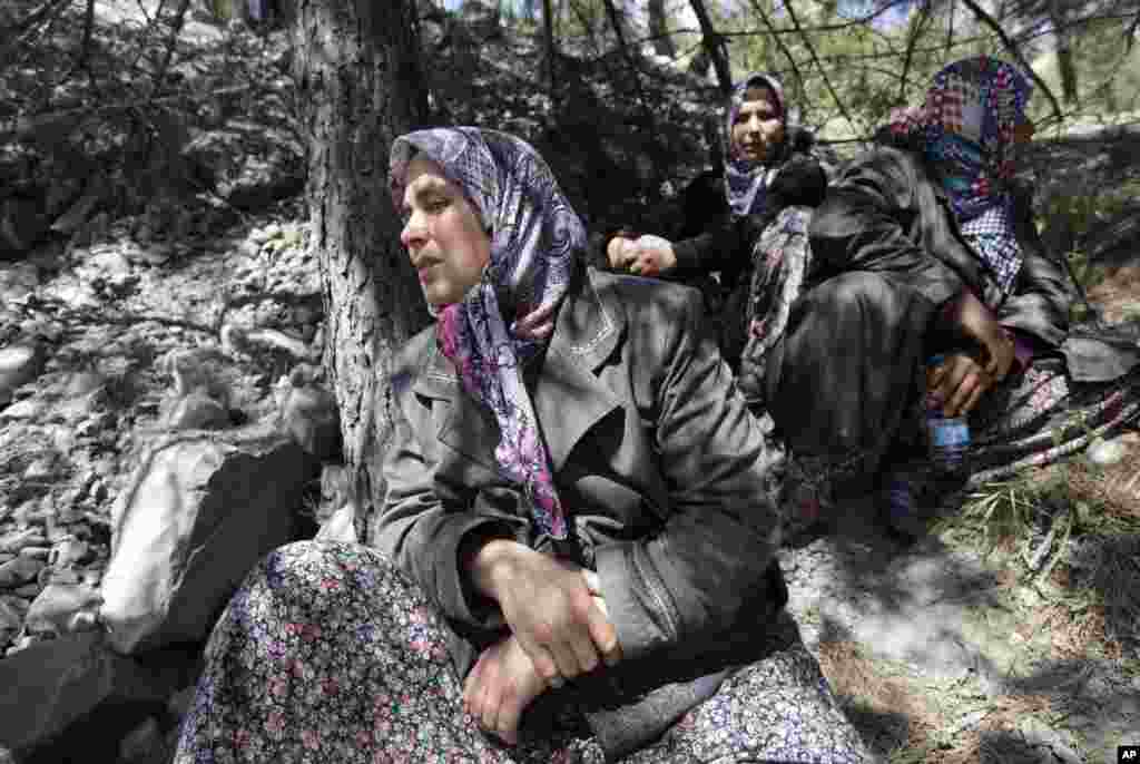 Şaxtada qalan işçilərin ailə üzvləri - Soma, 15 may, 2014 