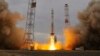 The Proton-M rocket booster blasts off at the Russian leased Baikonur cosmodrome, Kazakhstan, Monday, March 14, 2016. 