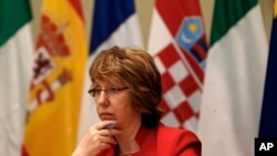 FILE - European Union foreign policy chief Catherine Ashton.