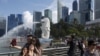 鱼尾狮喷泉是新加坡著名地标之一。（资料照片）