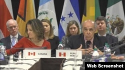 Durante las palabras de bienvenida en el marco de la tercera sesión de reuniones del Grupo de Lima que se realiza en Toronto, se hizo un llamado generalizado a la comunidad internacional para tomar acciones más concretas y rápidas para restaurar la democracia en Venezuela.