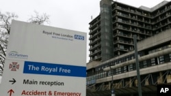 The Royal Free Hospital in London treating a British nurse who contracted the Ebola virus in West Africa says on Oct. 14, 2015, that she is critically ill following a resurgence of the virus.