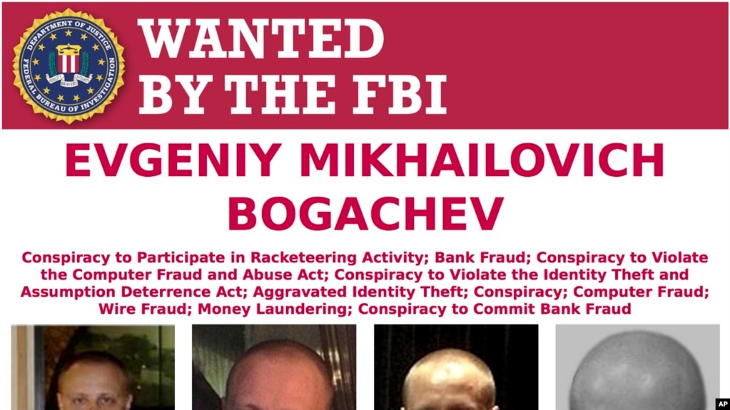 Evgeniy Bogachev ကို အလိုရွိေၾကာင္း FBI က ထုတ္ထားသည့္ ေၾကညာခ်က္။