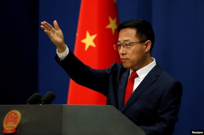 Juru Bicara Kemenlu China, Zhao Lijian di Beijing, China, 10 September 2020.