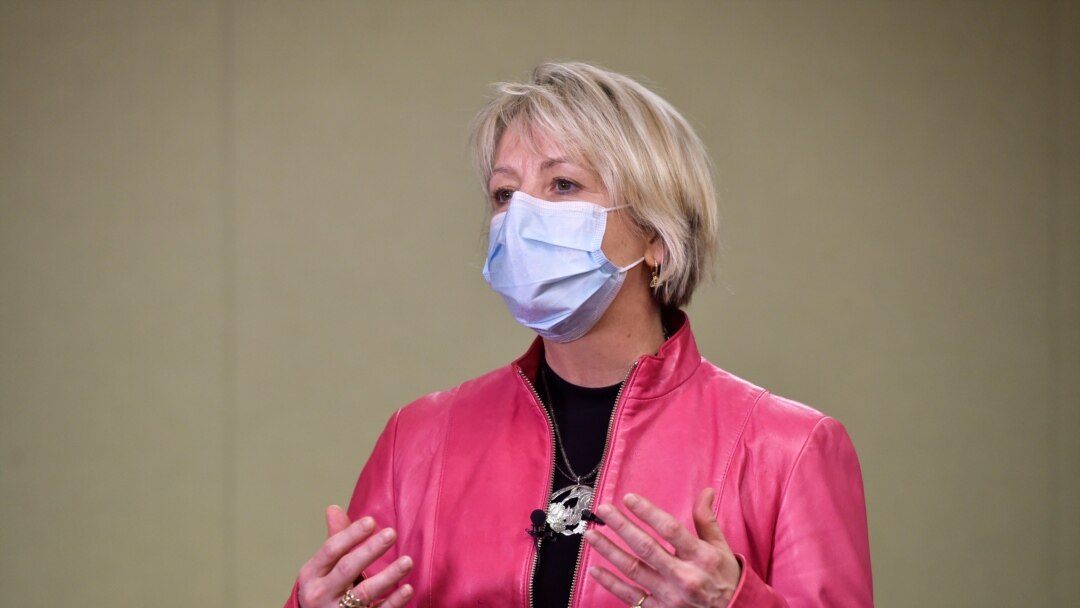 B.C. Provincial Health Officer Dr. Bonnie Henry answers questions from the media in Vancouver, British Columbia, Canada on Dec. 15, 2020.
