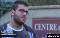 Aleppo native Anas Sharr fled war-shattered Syria a few months ago and is among the first batch of 30,000 mostly Syrian refugees the French government says it will take in over the next two years.