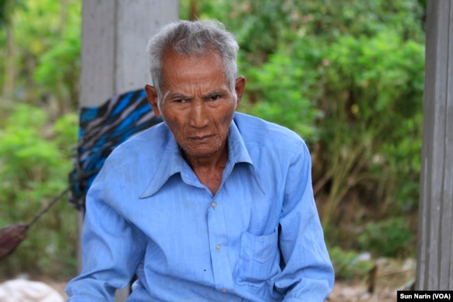 Duch Thuon, 66, a villager in Taches commune, said he registered as a CPP member after being approached by local officials and feeling he had no choice, Nov. 8, 2017.