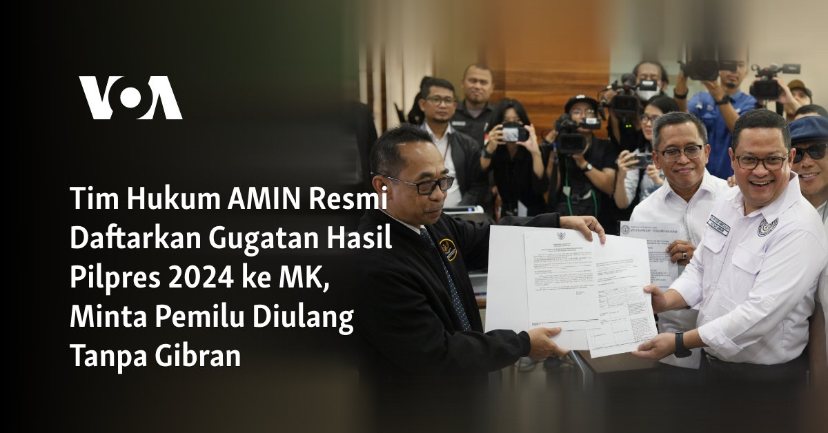 Tim Hukum AMIN Resmi Daftarkan Gugatan Hasil Pilpres 2024 Ke MK, Minta ...