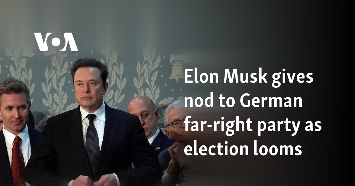 Elon Musk gives nod to German far-right party as election looms