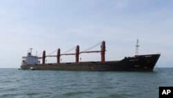 Undated photo released by the U.S. Justice Dept. on May 9, 2019 shows "Wise Honest," a North Korean cargo ship.