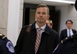 David Holmes, a career diplomat and the political counselor at the U.S. Embassy in Ukaine leaves the Capitol Hill, Nov. 15, 2019, in Washington, after a deposition before congressional lawmakers.
