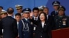 台湾总统蔡英文2023年10月10日出席双十节典礼并发表演讲。（路透社）