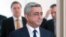 Armenian President Serge Sarkisian enters a hall to meet with Russian President Vladimir Putin in the Novo-Ogaryovo residence outside Moscow, Russia, March 12, 2013. 