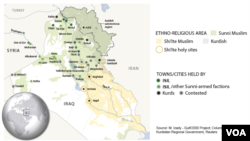 Northern Iraq, areas of control