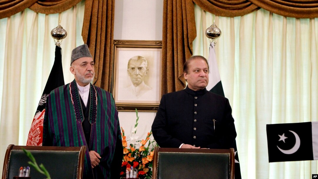 Umushikiranganji wa mbere wa Pakistani, Nawaz Sharif ari kumwe na prezida wa Afghanistani, Hamid Karzai