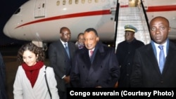 Président Denis Sassou N'Guesso na molongani na bokomi na ye na Madrid, Espagne, 1er décembre 2019. (Congo Souverain)