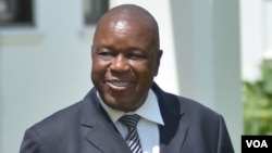 FILE: Christopher Mutsvangwa, Zimbabwe Deputy Minister of Foreign Affairs, Washington, DC, August 4, 2014. (Sebastian Mhofu/VOA)