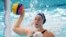 U.S. center forward Aria Fischer shoots the ball against Team Japan driver Yumi Arima in a preliminary round Group B match at the 2020 Olympic Games, at Tatsumi Water Polo Center in Tokyo, July 24, 2021. (Kyle Terada/USA Today Network)