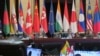 U.S. Secretary of State Antony Blinken, center, attends the ASEAN Regional Forum Ministerial Meeting in Vientiane, Laos, on July 27, 2024.