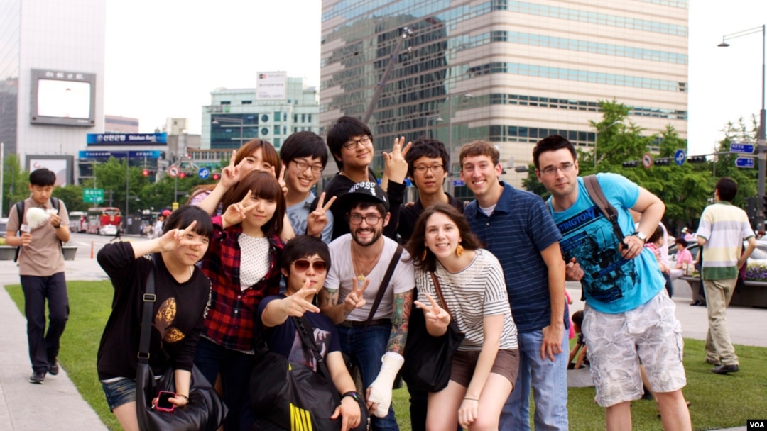 south korean college students