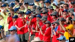 Scouts and their leaders listen to President Donald Trump at the 2017 National Boy Scout Jamboree at the Summit in Glen Jean, West Virginia, July 24, 2017. 