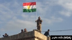 Курди з національним прапором