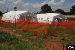 A UNICEF-funded cholera treatment camp in Bwaila Hospital, Lilongwe, Malawi. (Photo: Lameck Masina for VOA)